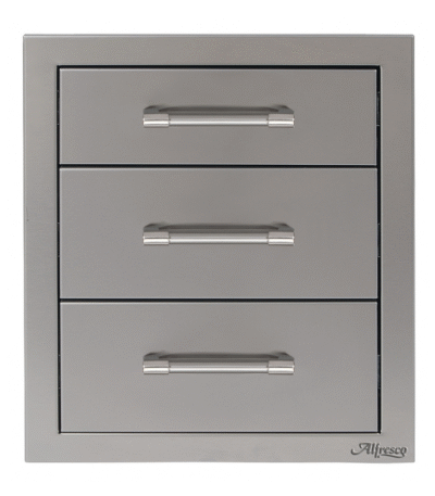 Alfresco 17-Inch Three Tier Storage Drawers - AXE-3DR-SC