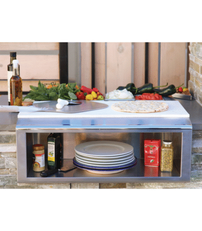 Alfresco 30-Inch Plate & Garnish Rail with Food Pans - APS-30P